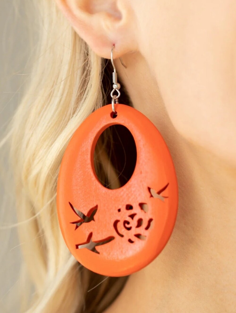Paparazzi Accessories "Home Tweet Home" Earrings In Orange. NWOT.